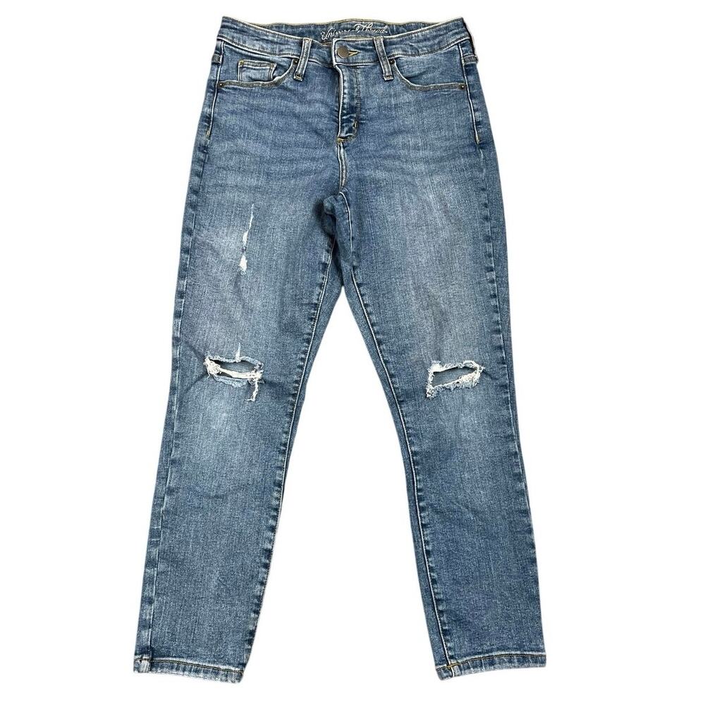 Universal Thread High Rise Skinny Crop Distressed Jeans Medium Wash - 6/28R